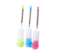 Holibanna 3 pièces Brosses pour Bouteilles Manches Longs Acier Inoxydable Têtes Rondes Colorées Flexibles Brosse Nettoyage Multifonctionnelle pour Bouteilles Eau Tasses Couleur Aléatoire