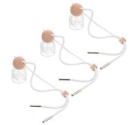 Holibanna 3pcs Petit Flacon de Parfum en Verre 10ml avec Couvercle en Bois, Design Portable Vintage, Anti-Fuite, pour Bureau et Rendez-