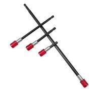 Holibanna 4pièces Prolongateur De Tige Rouge Pour Embouts De Perceuse Ensemble Flexible De Rallonges Pour Visseuse Avec Porte-embout Hexagonal Adapté Pour Divers
