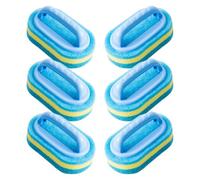 Holibanna 6 Pièces Kitchen Scrubbers with Ergonomic Handle Thick Non-Scratch Sponge Brushes for Pots Pans and Grill Cleaning Multi-Use Household Scouring Pads