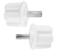Holibanna Adaptateur de Tube de Canopée 2pcs en Plastique et Fer, Carré et Rond, Kit de Fixation pour Pare-Soleil, Compatible pour Usage Outdoor et Balcons