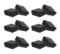 Holibanna Boîtes à Bijoux Noires en Papier Éponge et Velours, Pratiques et Réutilisables, 12 Pièces, Petite Taille 7x7x3cm, pour Bracelets et Colliers, Présent Anniversaire