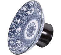Holibanna Bol sur Pied en Céramique Décoratif Style Qinghua, Corbeille à Fruits Moderne et Résistante Compatible Lave-vaisselle pour Dessert et Table Quotidienne