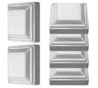 Holibanna Bouchons de Poteau de Clôture Installation Facile en Fer Argenté Robuste et Élégant 6pcs pour Garde-corps et Clôture