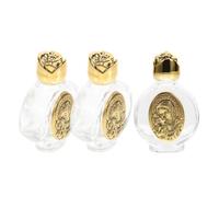 Holibanna Bouteilles d'eau Bénite Décoratives Lot de 3 en Verre Relief, Réutilisables ou Cadeau pour Festival à Parents et Amis