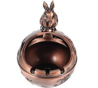 Holibanna Cendrier en Alliage de Zinc de Lapin Couvercle et Résistant à Haute Température Léger Vintage Décoration de Table pour Intérieur