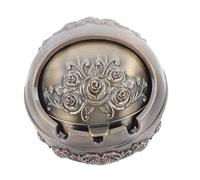Holibanna Cendrier Rond Métal avec Couvercle Anti-odeurs Portable et Résistant Aux Chutes pour Intérieur et Extérieur Salon et Patio Petit Modèle Créatif