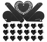 Holibanna Coffret de 50 Boîtes à Bonbons en Papier Noir Style Européen de Cœur pour Rangement et Décoration Lors de Fêtes et Réceptions