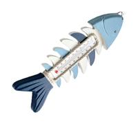 Holibanna Jauge de Température Murale Forme Arête de Poisson en Bois Décoration Nautique Rustique Thème Plage pour Camping et Fête en Intérieur