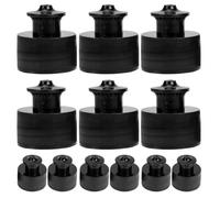 Holibanna Lot de 12 Bouchons de Bouteille de Sport à Pression 28 Dents en PE Noir, Étanchéité Anti-Fuite Couvercle Facile à Presser pour Bouteilles d'eau Minérale