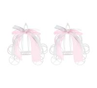 Holibanna Lot de 2 Boîtes à Bonbons en Fer et Tissu Couleur Rose, Boîte de Chocolats Facile à Utiliser, Coffret Multi-usage pour Fêtes et Noël