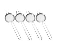 Holibanna Lot de 4 Filtres en Acier Inoxydable Argenté Tamis à Mailles Fines, Résistance Élevée la Chaleur et Durabilité Exceptionnelle pour Usage Culinaire et Boissons