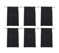 Holibanna Lot de 6 Sachets de Rangement en Soie Noir pour Extensions de Cheveux Fermeture à Cordon Léger, pour Usage Quotidien et Voyage