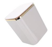 Holibanna Mini Poubelle de Comptoir de Bureau Carrée Blanche en Pp, Simple
