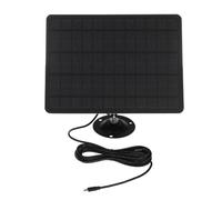 Holibanna Module De Panneau Solaire 20W Chargeur Solaire Mural En Silicium Monocristallin Pour Appareils Ménagers Extérieurs Avec Ancrages Muraux