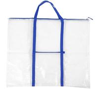 Holibanna Paquet de Rangement pour Tableau d'Affichage Transparent Paquet Portefeuille Artiste en Toile avec Sangles Bleues Résistantes Format Grand pour Affiches et Œuvres d'art