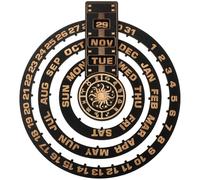 Holibanna Pendentif Calendrier Suspendu en Bois aux Coins Arrondis, Décoration Murale Élégante pour Maison ou Restaurant, Calendrier Perpétuel Vintage et Fonctionnel