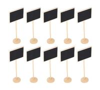 Holibanna Petits Tableaux Noirs en Bois Rectangulaires Chevalet Lot de 10 Ardoise Effaçable pour Messages, Décoration de Mariage et Fêtes