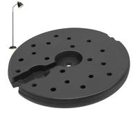 Holibanna Pied de lampe rond en métal Ø 24 cm avec poids pour lampadaires et lampes de table Socle stable comme pied de rechange pour éclairage de bureau et de chambre à coucher