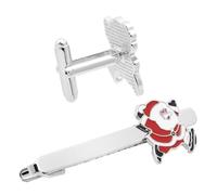 Holibanna Pince À Cravate NoëL PèRe NoëL Alliage 2 PièCes Accessoires Cravate Festifs Pour Homme Tenue Formelle Et FêTe