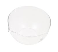Holibanna Plat de Cristallisation Verre Résistant Haute Température avec Bec Bol Rond Évaporation Multi-usage pour Laboratoire et Cuisine