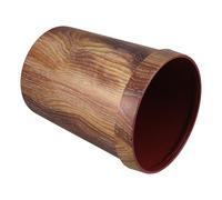 Holibanna Poubelle Non Couverte en Plastique Effet Bois, Ronde 10 L, Café