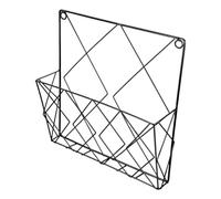 Holibanna Présentoir Mural à Magazines en Métal Noir, Support de Rangement Multi-usage Installation Simple, Étagère Murale Minimaliste pour Salon ou Bureau
