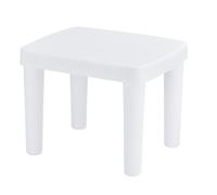Holibanna Tabouret Carré pour Usage Intérieur et Extérieur Antidérapant en Plastique Blanc, Design Épaissi Confortable, Style Simple et Pratique pour Garçon et Filles