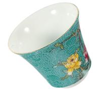 Holibanna Tasse à Thé Rétro en Céramique Faite Main Motif Fleurs et Oiseaux, Style Antique Chinois Élégant pour Maison et Occasions Spéciales, Saine et Décorative