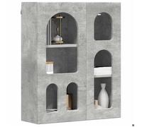 Holiday Solde@ Armoire suspendue cuisine 1PC - SWEETY - Placard mural/Étagère Flottante - avec étagère Gris béton 59x20x71,5cm HT686