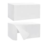 HolidayIdeas Lot de 2 Housses de Table rectangulaires polyvalentes en Tissu pour Tables Pliantes, fêtes, dîners de Vacances, Salon Commercial - 183 x 76 cm - Blanc