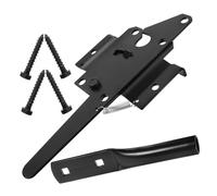 HOLIDYOYO 1 Lot de Charnières de Portail de Jardin en Fer Noir, Fermeture Fiable pour Clôture en Bois, Installation Facile, Usage Extérieur