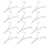 HOLIDYOYO 12 Pièces Clip en V en Plastique Blanc pour Poteau de Piscine, Accessoire Multifonctionnel de Remplacement pour Filet et Brosse, pour Camping et Piscine