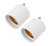 HOLIDYOYO 2 Pièces Adaptateur de Douille Lampe Gu24 en Blanc en Pbt pour Conversion sans Couture vers E26/e27, Compatible Ampoules Variées, pour Lampes de Table et Espaces Commerciaux