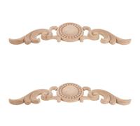 HOLIDYOYO 2 Pièces Applique en Bois Sculpté Beige Détails Floraux, Décoration Polyvalente pour Meubles et Intérieur, Style Européen Élégant pour Salon et Chambre