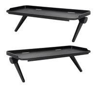 HOLIDYOYO 2 Pièces Étagère Supérieure pour Télévision, ABS Noir | Routeur et Moniteur, Bords de Sécurité, Rangement Multiusage, Appartement ou Dortoir