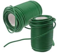 HOLIDYOYO 2 Rouleaux Liens de Jardinage pour Plantes, 2 TPR Fer Vert | Attaches Souples, Fixation Polyvalente, pour Arbustes Fleurs et Vignes