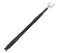 HOLIDYOYO Acier Inoxydable Perche à Sécher 55 à 110 CM, Télescopique | Fourchette Aluminium, Support Robuste et Rétractable, pour Buanderie et Balcon, Usage Polyvalent