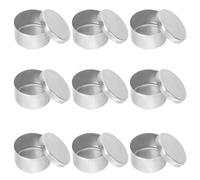 HOLIDYOYO Aluminium Boîtes Rondes Apparence Simple et Généreuse 9pcs, Conteneurs de Stockage et Pesée pour Échantillons de Sol Adaptées aux Expériences en Laboratoire