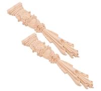 HOLIDYOYO Appliques en Bois Rétro pour Décoration de Meubles et Cheminée, Motifs Floraux, Lot de 2 Pièces, Résistantes Rupture, Adaptées pour Mobilier et Cheminée