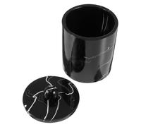 HOLIDYOYO Boîte de Rangement Marbre pour Cotons et Cure-Dents Couvercle Rond Lisse Design Compact et Robuste pour Salle de Bain et Chambre