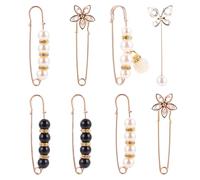 HOLIDYOYO Broche de réglage Broche femelle Goupille de réglage 8PCS pour femmes, épingle décorative en alliage, surface lisse, pour jupe, pantalon et tenue quotidienne, 8.5x2x1.5 cm