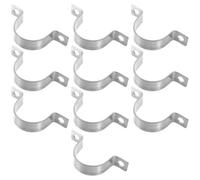 HOLIDYOYO Colliers de Fixation Pince Multifonctionnelle Lot de 10 Galvanisés en U Argentée Prévention du Desserrage pour Tuyaux et Câbles pour Montage Mural