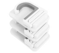 HOLIDYOYO Crochet de Balai 3 Pièces, Porte-serpillière en Plastique Blanc, Fixation Murale sans Perçage, Rangement Mural Cuisine et Salle de Bain