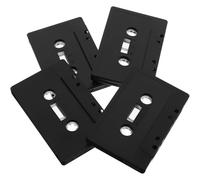 HOLIDYOYO Décoration Murale Cassette Audio Vintage en Plastique Noir 4pcs, Accessoire DIY pour Artisanat la Maison Bureau, Style Classique et Élégant