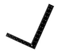 HOLIDYOYO Équerre de Charpentier en Acier Noir Règle de Mesure en L Professionnelle pour Usage Bois et Angles Précis Mesures Constantes