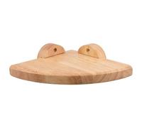 HOLIDYOYO Étagère Murale Angle Bois Étagère Flottante Courbée pour Rangement Compact de Plantes et Câbles Meuble Gain de Place Polyvalent