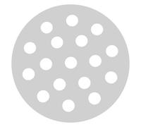 HOLIDYOYO Grille de Barbecue Ronde en Fer 155mm, Remplacement | Plaque Séparatrice pour Bac à Charbon, Ventilation Améliorée, Usage Bbq et Pique-niques, Couleur Argenté