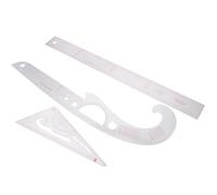 HOLIDYOYO Kit 3pcs Règles de Couture en Plastique, Comprenant Règle Droite et Triangulaire, Usage Commercial et Patronage de Vêtements