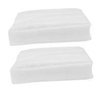 HOLIDYOYO Lot de 2 Porte-œufs Ménagers en Mousse Pearl avec Couvercle Blanc, Capacité 30 Œufs, Boîte de Rangement Réfrigérateur Solide et Empilable pour Conservation Fraîcheur